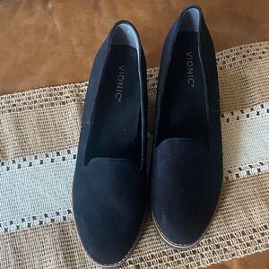 Vionic Black Suede Loafers